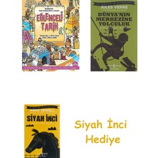 İş Bankası Kültür Yayınları Eğlenceli Tarih 6. Sınıf + Dünyanın Merkezine Yolculuk + Siyah Inci Hediye