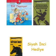 İş Bankası Kültür Yayınları Ilk Okuma Kitabım - Elif Taşınıyor + Dünyanın Merkezine Yolculuk + Siyah Inci Hediye