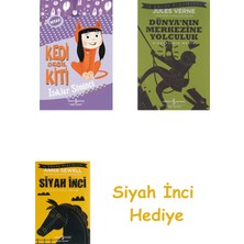 İş Bankası Kültür Yayınları Kedi Değil Kiti - Işıklar Sönünce + Dünyanın Merkezine Yolculuk + Siyah Inci Hediye