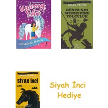 İş Bankası Kültür Yayınları Unicorn Sihri - Pofuduk Bir Sürpriz + Dünyanın Merkezine Yolculuk + Siyah Inci Hediye