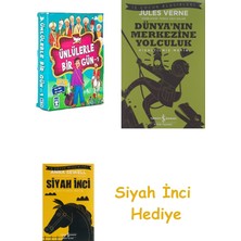 İş Bankası Kültür Yayınları Ünlülerle Bir Gün Seti (10 Kitap Takım) + Dünyanın Merkezine Yolculuk + Siyah Inci Hediye