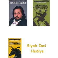 İş Bankası Kültür Yayınları Seçme Şiirler + Dünyanın Merkezine Yolculuk + Siyah Inci Hediye