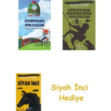 İş Bankası Kültür Yayınları Ütopyaya Yolculuk + Dünyanın Merkezine Yolculuk + Siyah Inci Hediye