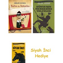 İş Bankası Kültür Yayınları Barba ile Rabarba + Dünyanın Merkezine Yolculuk + Siyah Inci Hediye