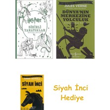 İş Bankası Kültür Yayınları Harry Potter Sihirli Yaratıklar Boyama Kitabı + Dünyanın Merkezine Yolculuk + Siyah Inci Hediye