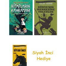 İş Bankası Kültür Yayınları Kitapların Kahramanı + Dünyanın Merkezine Yolculuk + Siyah Inci Hediye