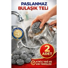 Artlantis Bulaşık Teli Ovma Teli 2 Adet Pratik Ekonomik Toptel Sürtme Teli Lavabo Mutfak Banyo Temizlik Teli Sert Yüzey Için