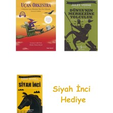 İş Bankası Kültür Yayınları Uçan Orkestra - Müzikli ve Sesli Kitap: Orkestra Için Müzikal Bir Peri Masalı + Dünyanın Merkezine Yolculuk + Siyah Inci Hediye