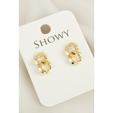 Ayena Moda Sonsuzluk Yeni Sezon Metal Küpe