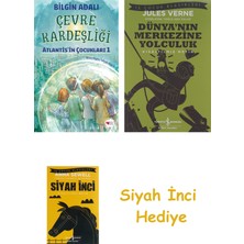İş Bankası Kültür Yayınları Can Çocuk Çevre Kardeşliği: Atlantis’in Çocukları 1 + Dünyanın Merkezine Yolculuk + Siyah Inci Hediye
