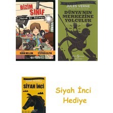 İş Bankası Kültür Yayınları Bizim Sınıf - Matrak Bir Başlangıç + Dünyanın Merkezine Yolculuk + Siyah Inci Hediye