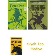 İş Bankası Kültür Yayınları Peter Pan (Kısaltılmış Metin): Iş Çocuk Klasikleri 100 Temel Eser + Dünyanın Merkezine Yolculuk + Siyah Inci Hediye