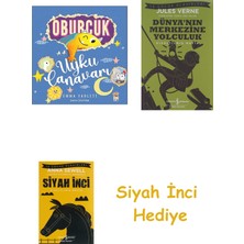 İş Bankası Kültür Yayınları Oburcuk Uyku Canavarı + Dünyanın Merkezine Yolculuk + Siyah Inci Hediye