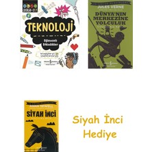 İş Bankası Kültür Yayınları Teknoloji - Eğlenceli Etkinlikler + Dünyanın Merkezine Yolculuk + Siyah Inci Hediye