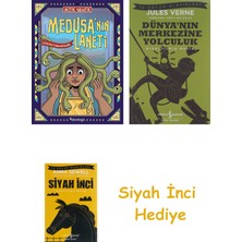 İş Bankası Kültür Yayınları Mitik Grafik - Medusa’nın Laneti (Çizgilerle Yunan Mitolojisi) + Dünyanın Merkezine Yolculuk + Siyah Inci Hediye