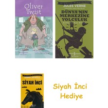 İş Bankası Kültür Yayınları Olıver Twıst - Children’s Classic + Dünyanın Merkezine Yolculuk + Siyah Inci Hediye
