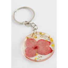 Ayena Moda Ortanca Çiçeği Epoksi Anahtarlık