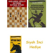 İş Bankası Kültür Yayınları Başlangıç Düzeyi Satranç Ders Kitabı + Dünyanın Merkezine Yolculuk + Siyah Inci Hediye