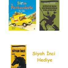 İş Bankası Kültür Yayınları Şirin Postacılarla Bir Gün + Dünyanın Merkezine Yolculuk + Siyah Inci Hediye