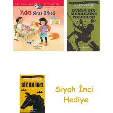 İş Bankası Kültür Yayınları Ada Biraz Öfkeli - Ilk Okuma Kitabım + Dünyanın Merkezine Yolculuk + Siyah Inci Hediye