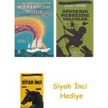 İş Bankası Kültür Yayınları Düşünce Denizinde Yolculuk: Arkadaşlarla Felsefe Serisi 1. Kitap + Dünyanın Merkezine Yolculuk + Siyah Inci Hediye