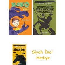 İş Bankası Kültür Yayınları Koko Korkunç Komik + Dünyanın Merkezine Yolculuk + Siyah Inci Hediye