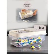 Ayena Moda Hsnet Reagan Tablet ve Deterjan Saklama Kutusu 5 Lt Krem