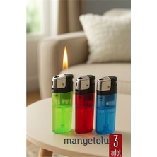 Ayena Moda Hsnet 3’lü Manyetolu Çakmak Seti – Renkli Şeffaf Gövde | Güvenli ve Uzun Ömürlü Kullanım