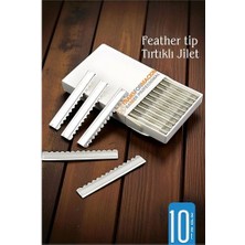Ayena Moda Hsnet Feather Tip Tırtıklı Ustura Jileti 10 Adet