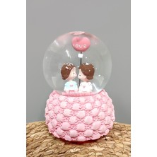 Ayena Moda Balon Pilli Müzikli Işıklı Kar Küresi (Orta Boy)