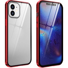 Ayena Moda Iphone 12 Mıknatıslı 360 Derece Ön ve Arka Cam Full Korumalı Manyetik KILIF-(5775)