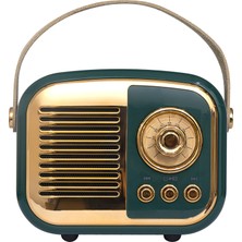 Ayena Moda Mıkado MD-24BT Echoes Yeşil 3W Taşınabilir Usb/tf Kart/bluetooth 800MAH Klasik Retro Müzik KUTUSU(1923)