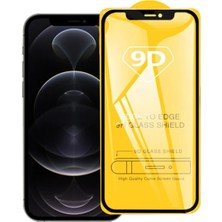 Ayena Moda Ally Iphone 12/12 Pro 6.1 9d Full Glue Tempered Cam Ekran KORUYUCU-(5775)