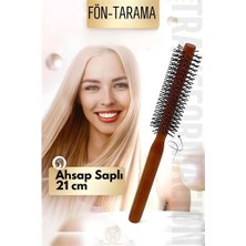 Ayena Moda Turk Fön Fırçası Ahşap Saplı Tarama Fırçası