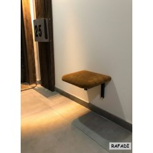 Rafadi Kapı Önü Dar Mekan Duvara Monte Katlanabilir Ayakkabılık Yanı Tabure Metal Ayaklı Oturak