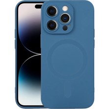 Ayena Moda Ally iPhone 14 Pro Max 6.7inç Liquid Silica Magsafe Uyumlu Silikon KILIF-(5775)