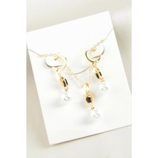 Ayena Moda Damla Inci Zirkon Taşlı Set Kolye