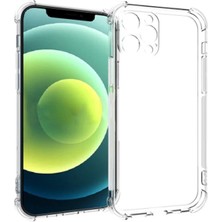 Ayena Moda Iphone 12 Pro Max 6.7 Anti-Drop Silikon Kılıf Kamera Korumalı Şeffaf Silikon KILIF-(5775)