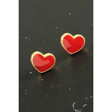 Ayena Moda Kalp Mineli Minik Küpe