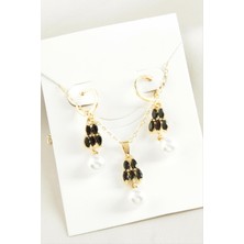 Ayena Moda Inci Zirkon Taşlı Set Kolye