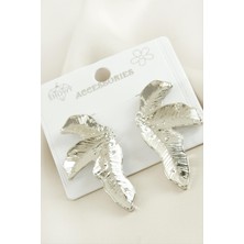 Ayena Moda Yaprak Metal Küpe