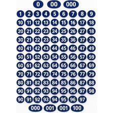 Defu 20 mm Sayı , Numara Etiketi 0,00,000-100 Arası (Lacivert )