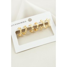 Ayena Moda 6 Adet Yıldız Halka Küpe