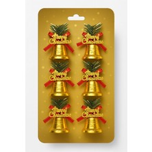 6 Adet Lüx Yılbaşı Ağacı Süslemeleri Zilleri Yılbaşı Süsleri Yılbaşı Ağacı Süsü