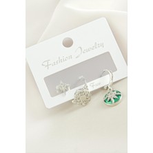 Ayena Moda 3 Adet Yıldız Zirkon Taşlı Küpe