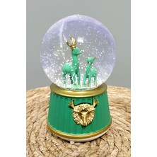 Ayena Moda Geyik Pilli Müzikli Işıklı Kar Küresi (Orta Boy)
