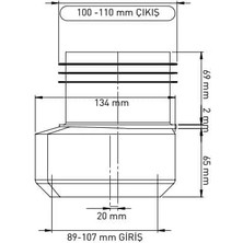 Plastik Klozet Eksantrik Kada 110 Q Yumuşak Esnek Yırtılmayan