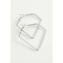 Ayena Moda Dikdörtgen Halka Küpe 7 cm