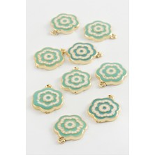 Ayena Moda Çiçek Çift Kulplu Mineli Bileklik ve Kolye Ucu Aparatı 1 Adet