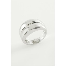 Ayena Moda Çift Sıra Metal Yüzük